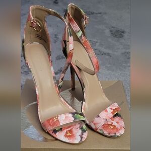 Floral Stilleto Sandals (Brand New, Never Worn)